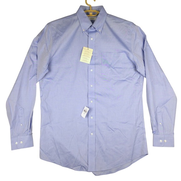 ENRO Light Blue Long Sleeve Button Down Dress Shirt Men's 16 36/37 Tall - Picture 1 of 7